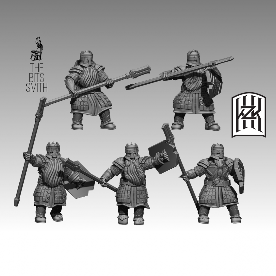 Dwarves with spears